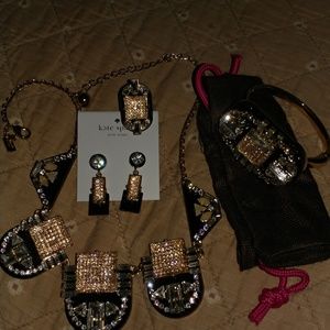 Kate Spade Imperial Tile earrings and ring